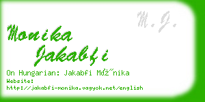 monika jakabfi business card